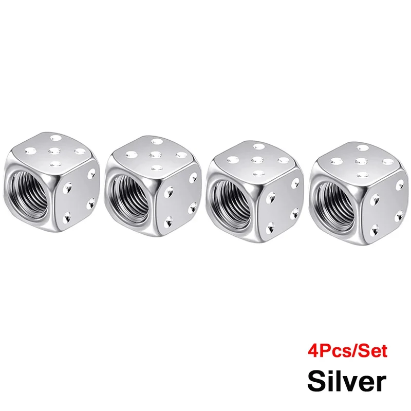 Bouchons de Valve Universels Dés Aluminium Anti-Poussière