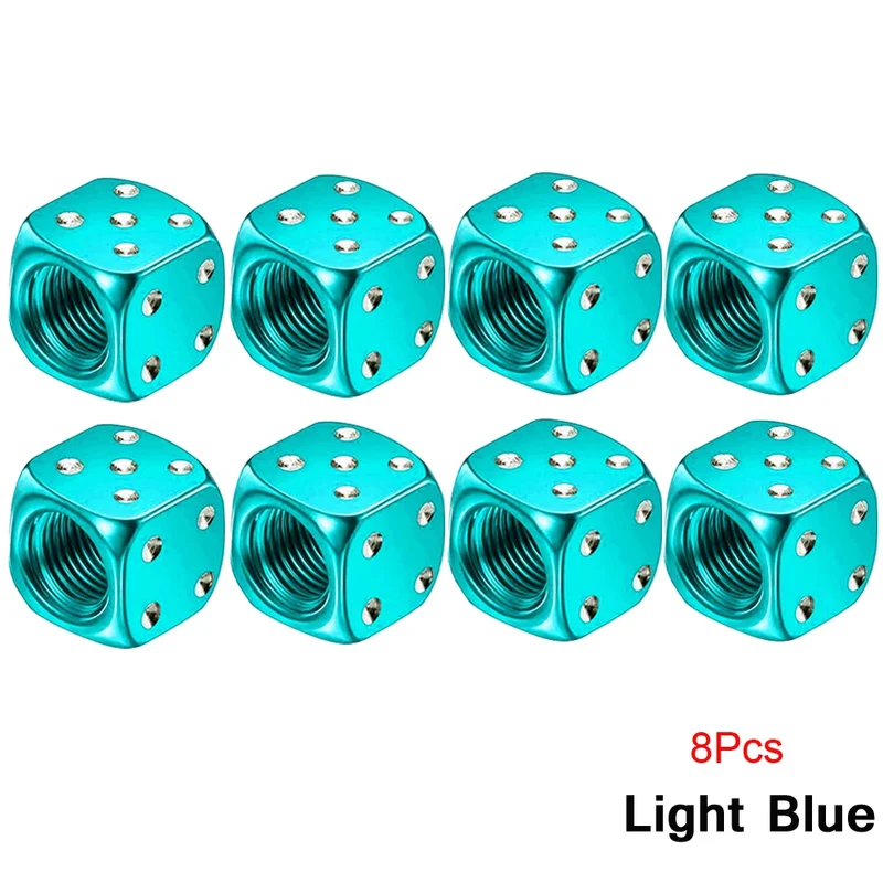 Bouchons de Valve Universels Dés Aluminium Anti-Poussière