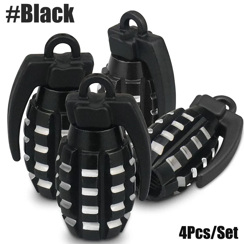 Bouchons de Valve Universels Grenade Aluminium Anodisé