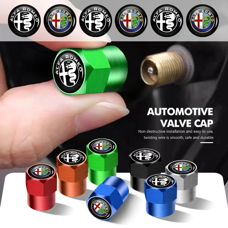 Bouchons de Valve Alfa Romeo Giulia Giulietta Mito Stelvio