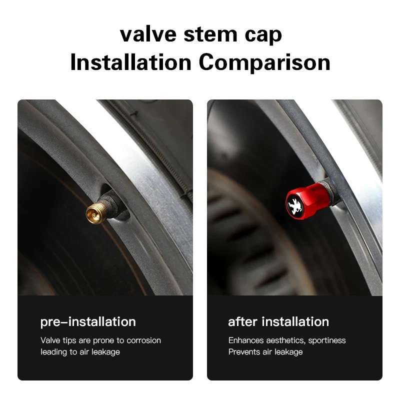 Bouchons de Valve Peugeot 208 308 508 Anti-Poussière