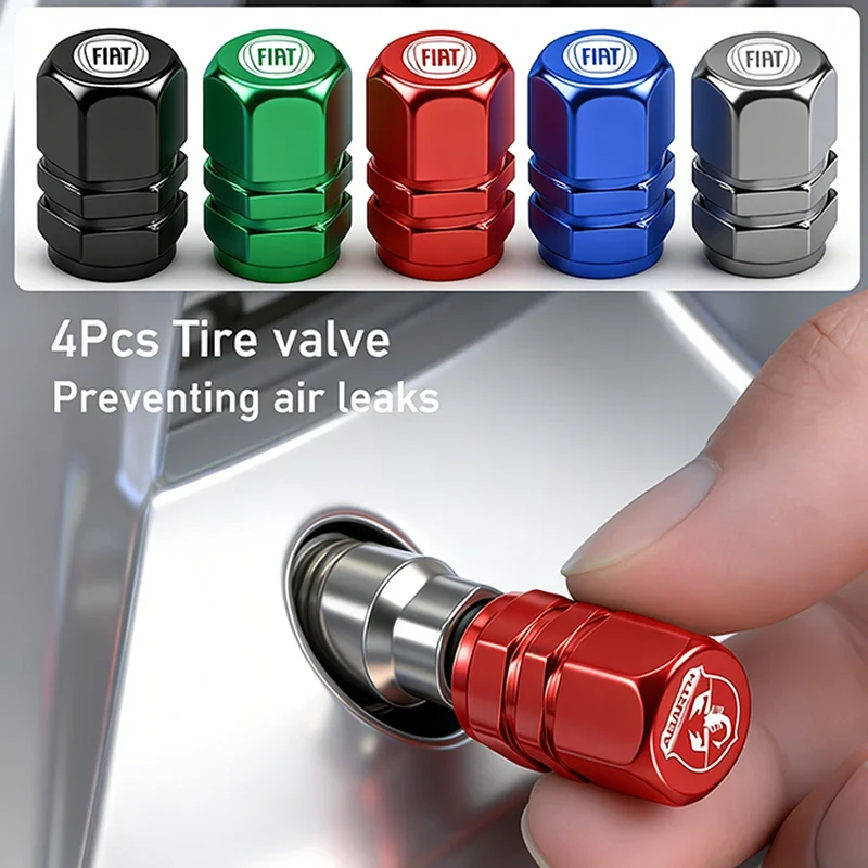 Bouchons de Valve Fiat Abarth 500 Panda Punto Métal 3D