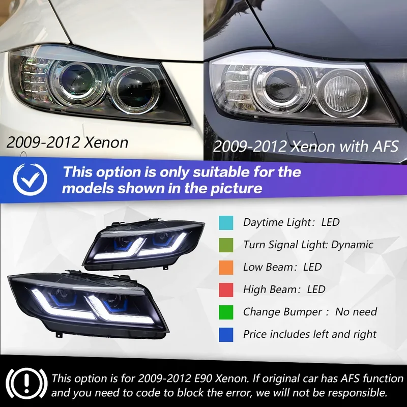 Phares LED BMW E90 E91 2005-2012