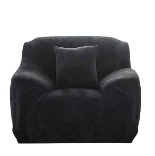 Housse fauteuil Velours Noir