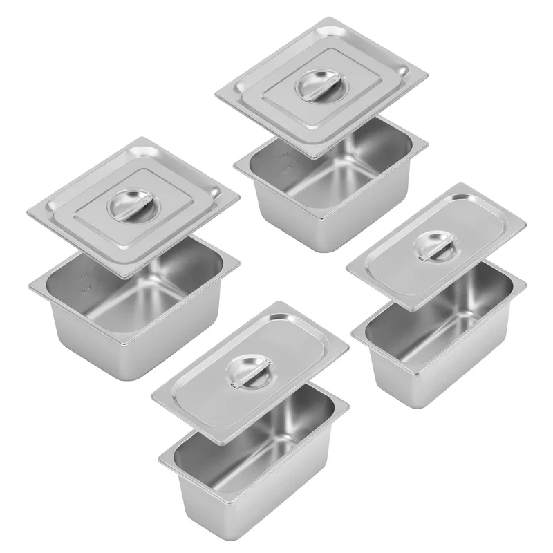 Bain-marie 6 000 w 2 x GN 1/2 2 x GN 1/3 robinet meuble bas (80 x 73 cm) acier inoxydable 14_0008296