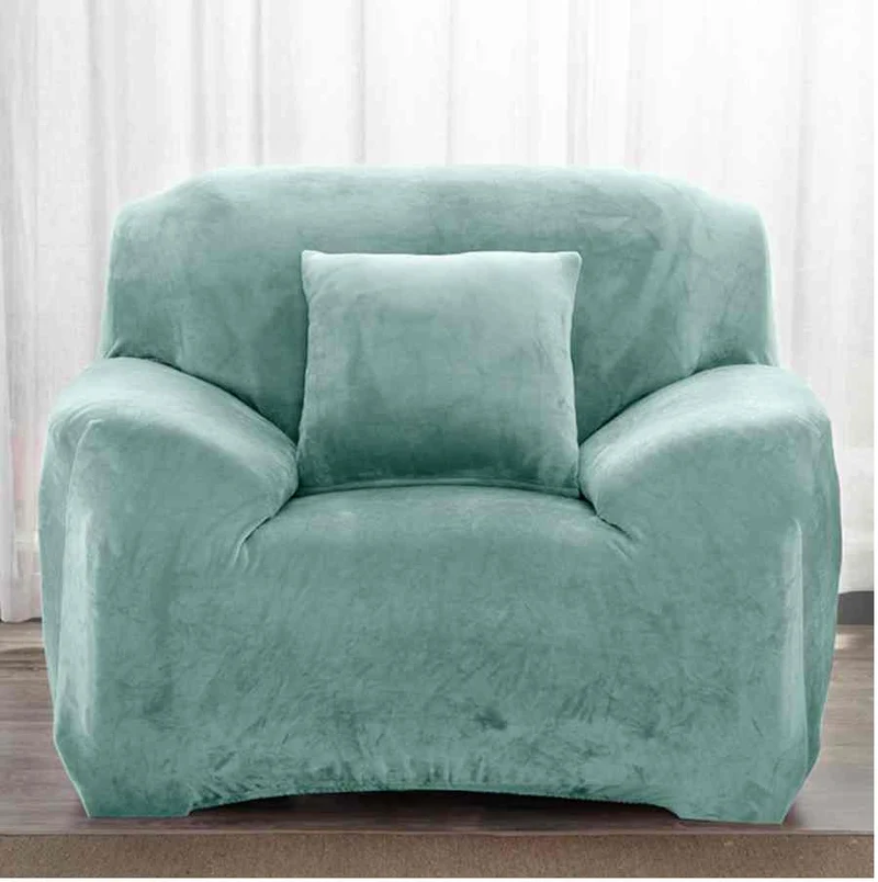 Housse fauteuil Velours Vert Menthe
