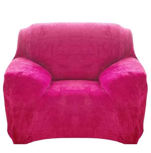 Housse fauteuil Velours Rose Fushia