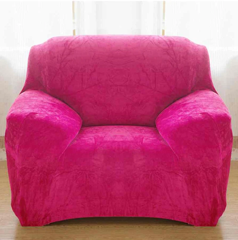 Housse fauteuil Velours Rose Fushia