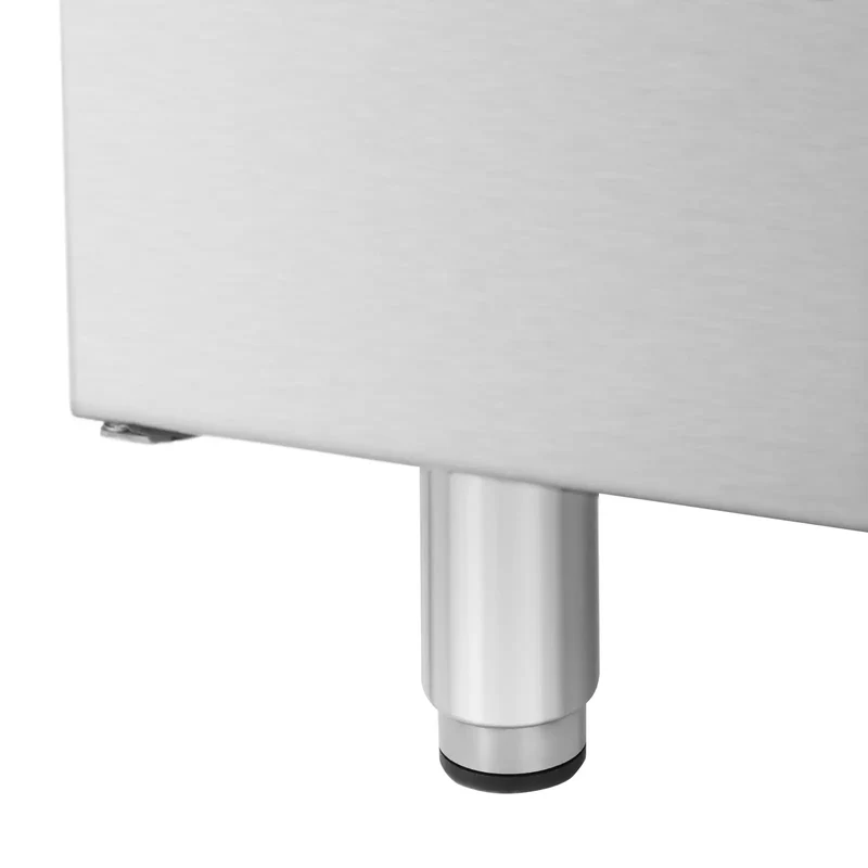 Plancha électrique 5,4 kw rainurée avec meuble bas 40 x 70 cm pro 730 series acier inoxydable acier chromé argent métallisé 14_0009538