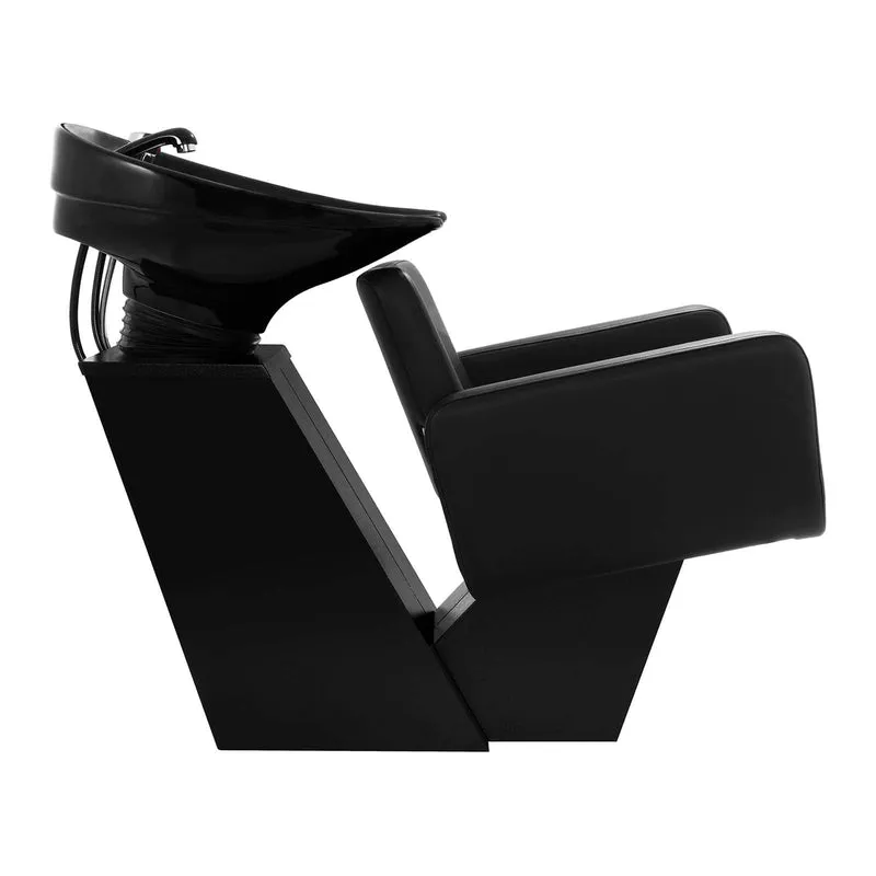 Bac à shampoing avec inclinaison professionnel noir 14_0007838