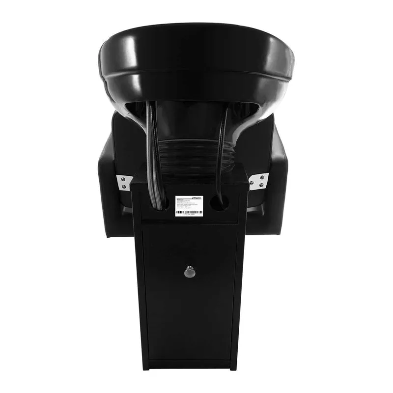 Bac à shampoing avec inclinaison professionnel noir 14_0007838