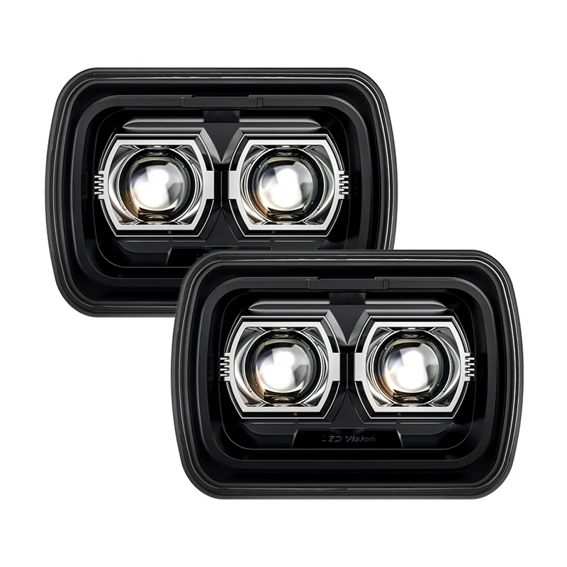 Phares LED Rectangulaires Jeep Wrangler YJ