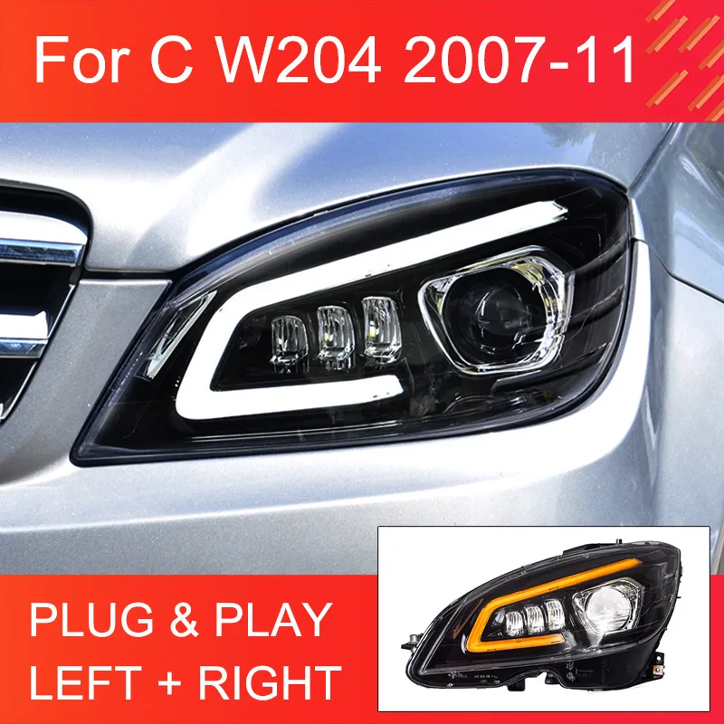Phares LED Mercedes Classe C W204 2007-2011 halogène ou xénon