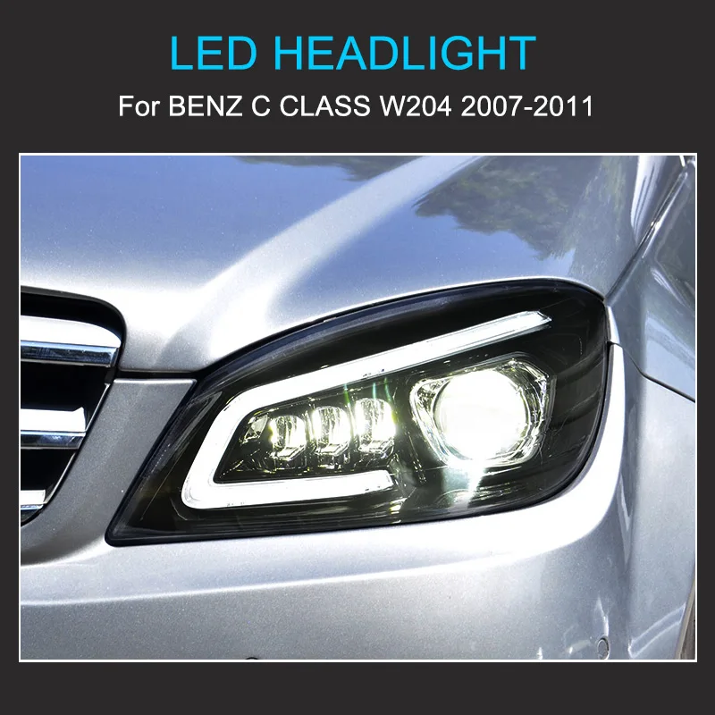 Phares LED Mercedes Classe C W204 2007-2011 halogène ou xénon