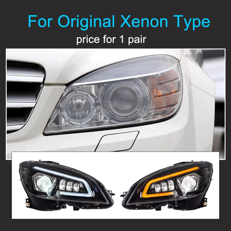 Phares LED Mercedes Classe C W204 2007-2011 halogène ou xénon