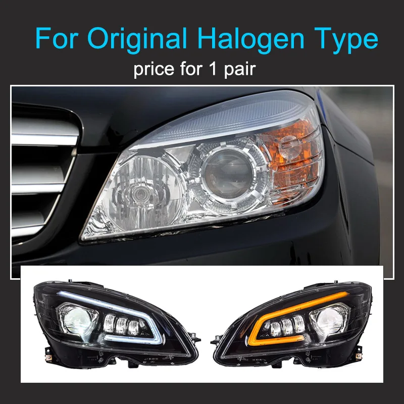 Phares LED Mercedes Classe C W204 2007-2011 halogène ou xénon