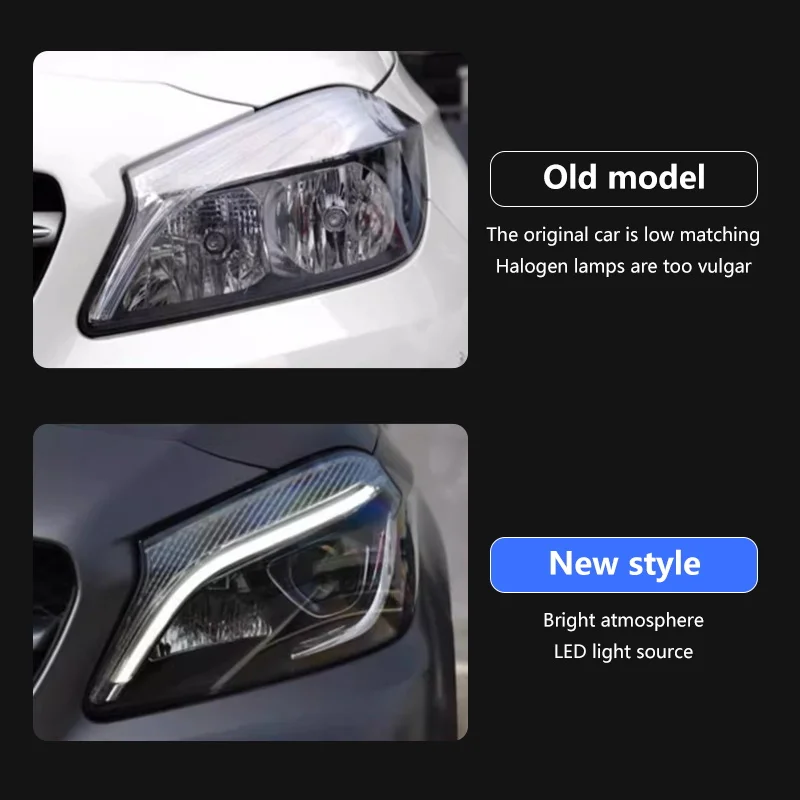 Phares LED Mercedes Classe A W176 2013-2018 lentille bifocale