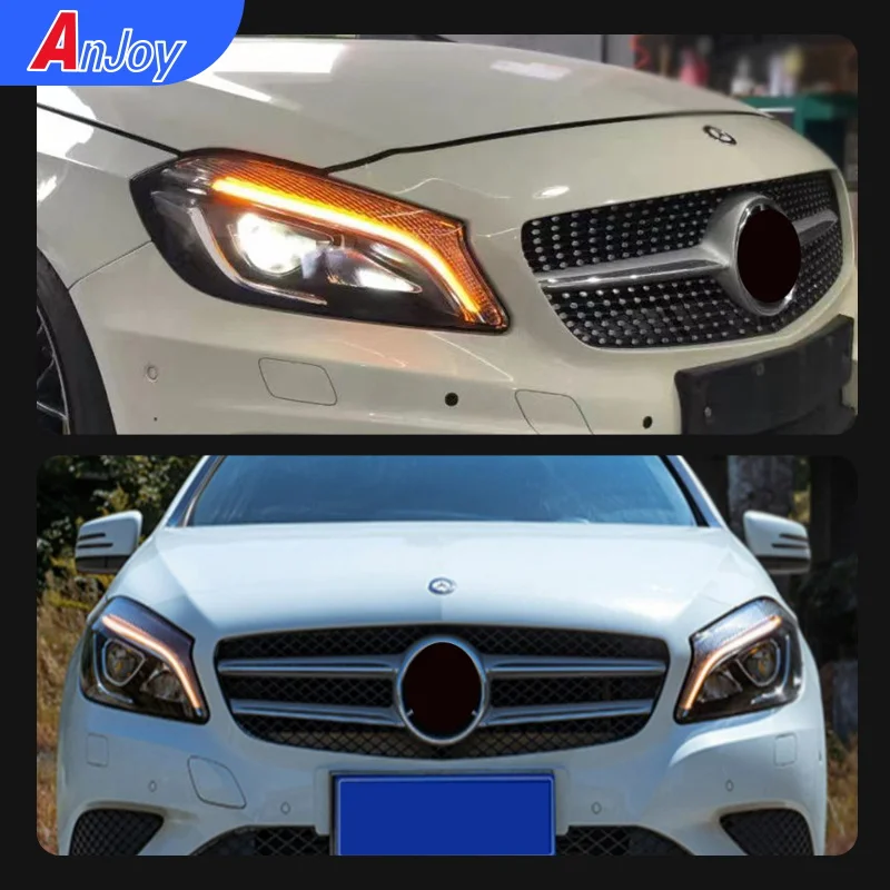 Phares LED Mercedes Classe A W176 2013-2018 lentille bifocale