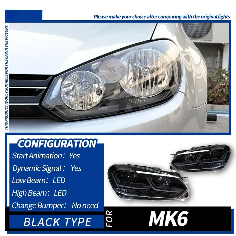Phares LED VW Golf 6 2009-2012