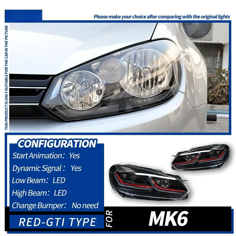 Phares LED VW Golf 6 2009-2012