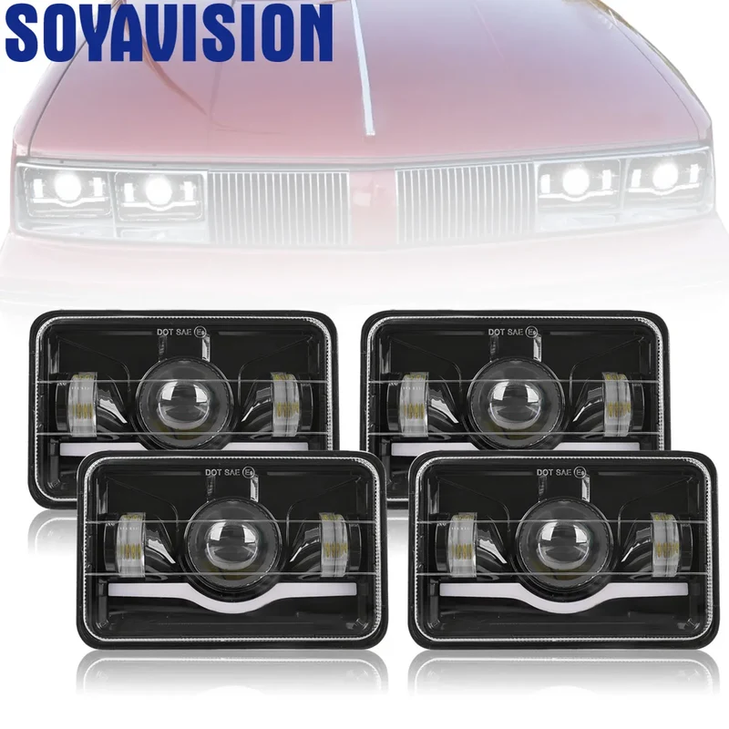 Phares LED 4x6 Pouces Universel Camion