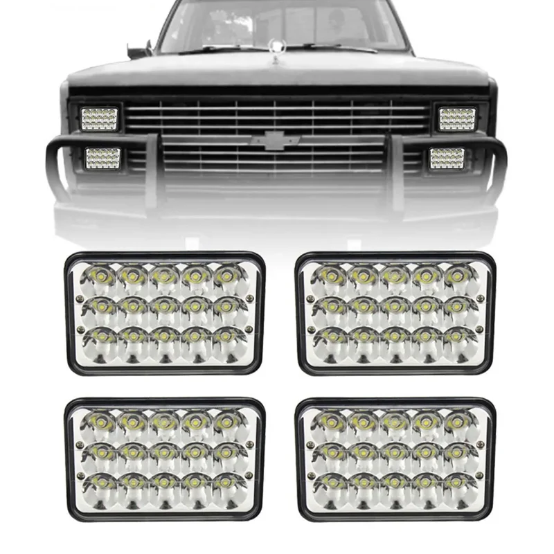 Phares LED 4x6 Pouces Universel Camion