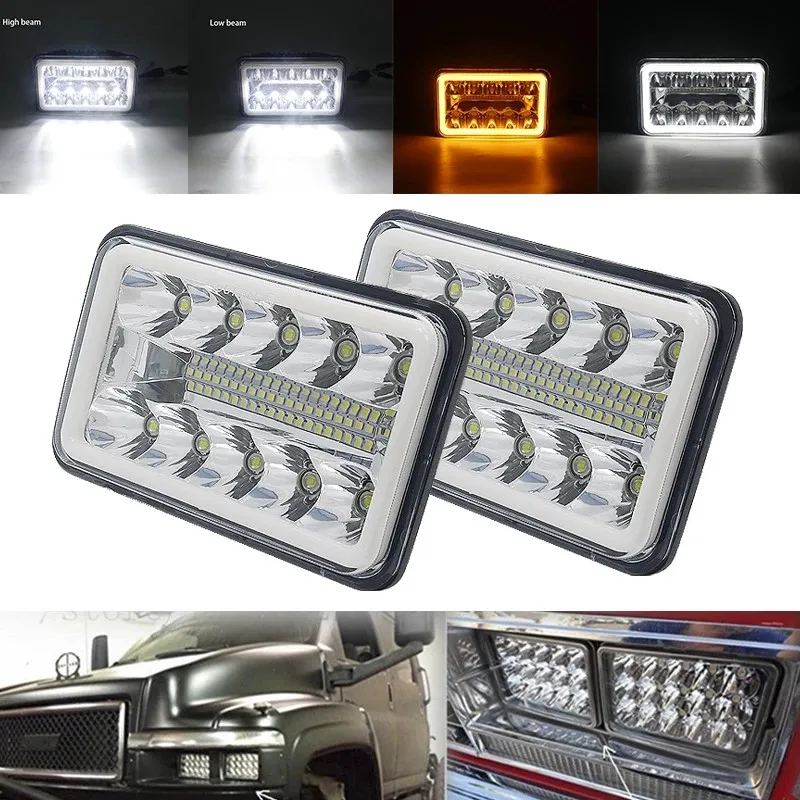 Phares LED 4x6 Pouces Universel Camion