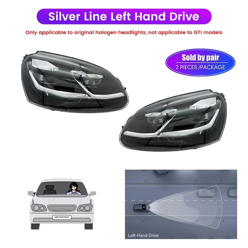 Phares LED VW Golf 5 2003-2008
