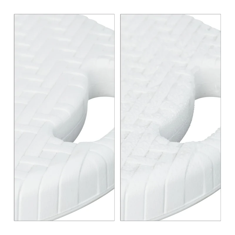 Lot de 2 tabourets pliants extérieur jardin 45 x 32,5 x 29 cm confortables design élégant en plastique noir 13_0005919