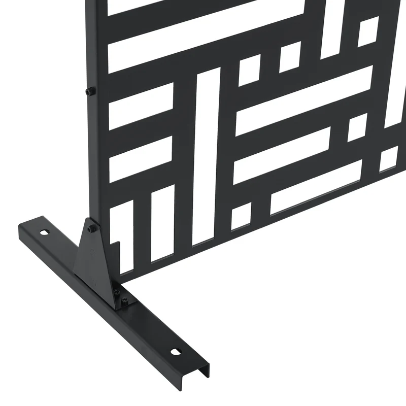 Cloison de séparation pour extérieur et intérieur acier galvanisé 180 x 120 x 40 cm noir 03_0009272
