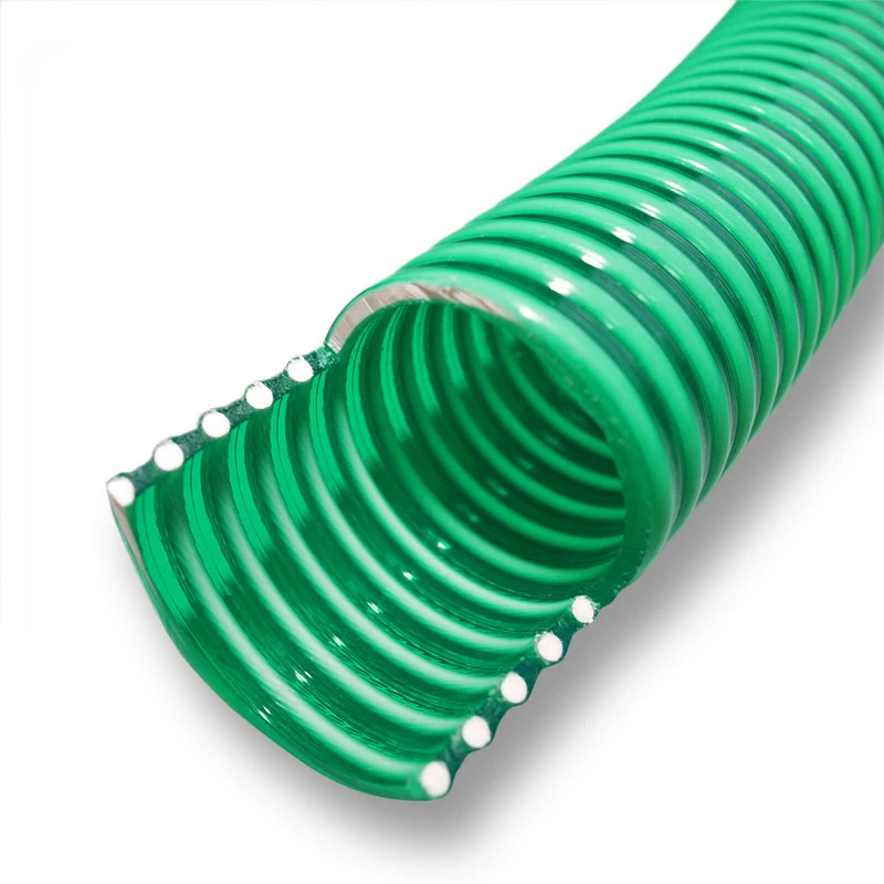 Tuyau d'aspiration 5 m à pression diamètre 32 mm (1 1/4") spirale renforcement vert 16_0001585
