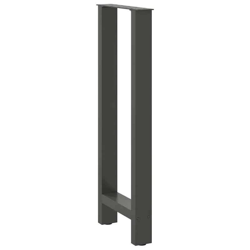 Lot de 2 pieds de table de bar réglables design moderne 40 x 100-101 cm en acier anthracite 02_0057578