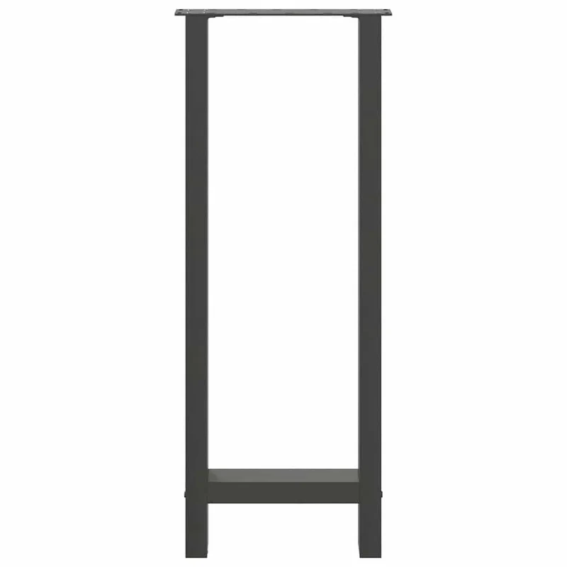 Lot de 2 pieds de table de bar réglables design moderne 40 x 100-101 cm en acier anthracite 02_0057578