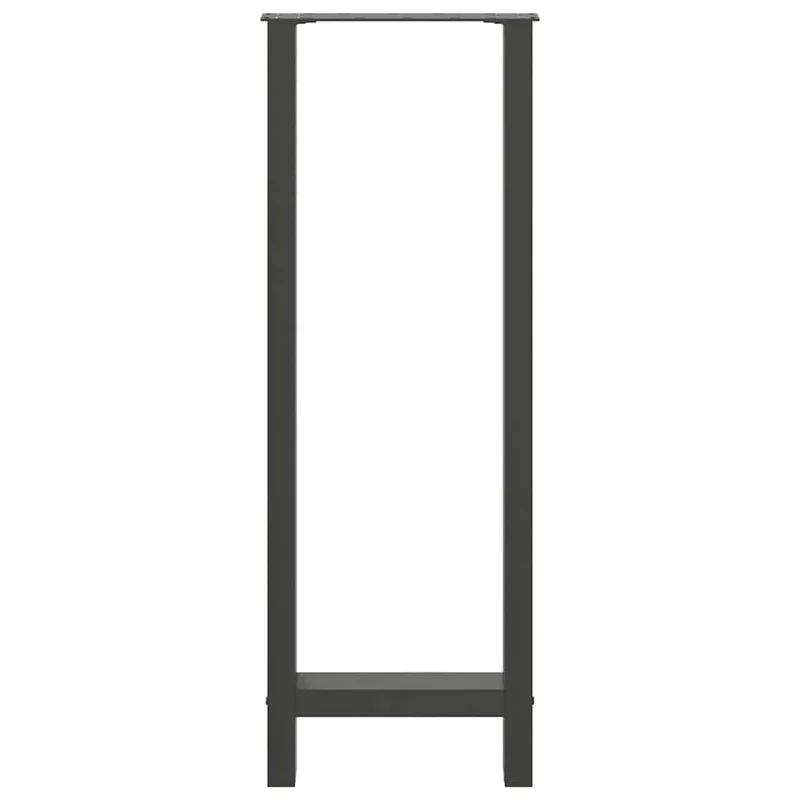 Lot de 2 pieds de table de bar en acier 40 x 110-111 cm avec réglage de hauteur style moderne anthracite 02_0057590