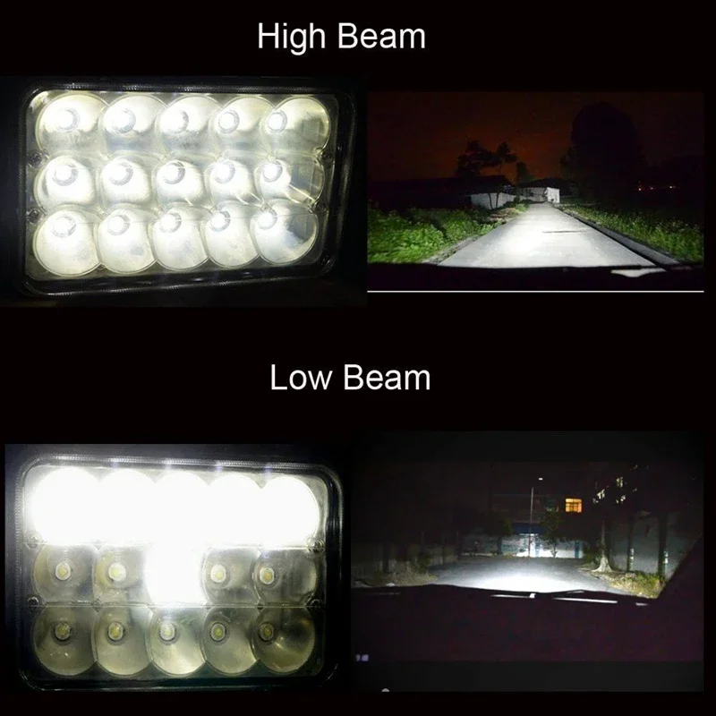 Phares LED 4x6 5 Pouces Jeep Cherokee XJ