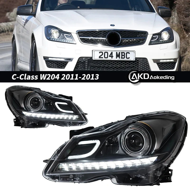 Phares LED Mercedes Classe C W204 2011-2013 double optique