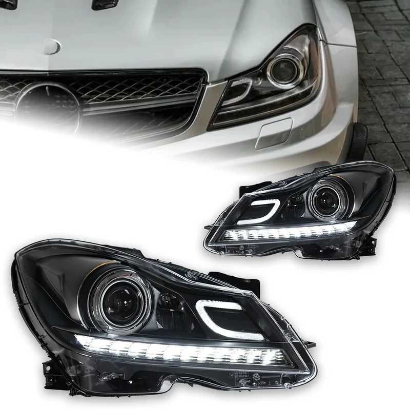 Phares LED Mercedes Classe C W204 2011-2013 double optique