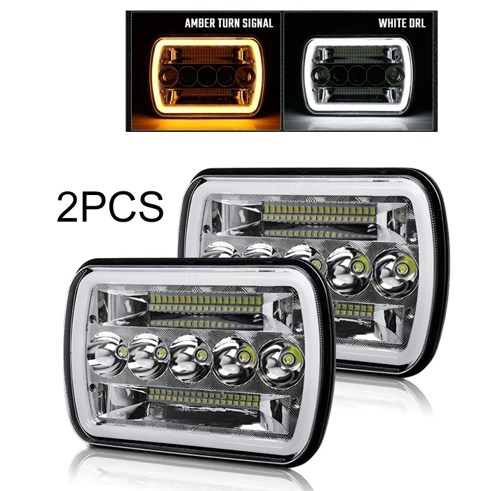 Phares LED 5x7 7x6 Jeep Wrangler YJ Cherokee XJ