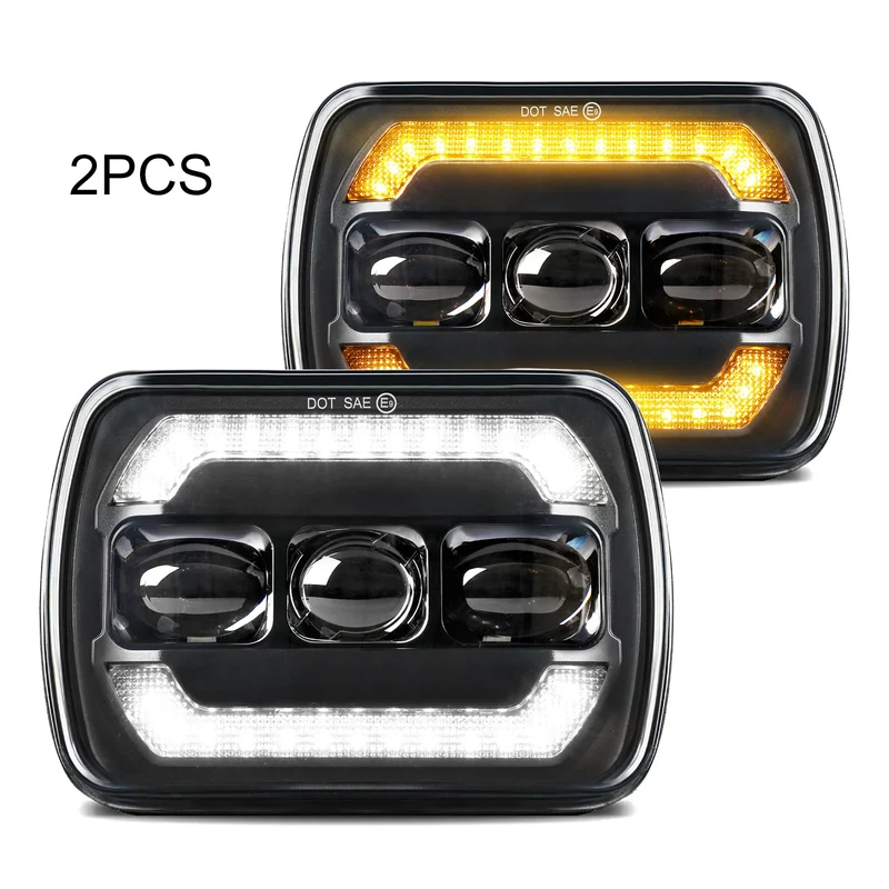Phares LED 5x7 7x6 Jeep Wrangler YJ Cherokee XJ