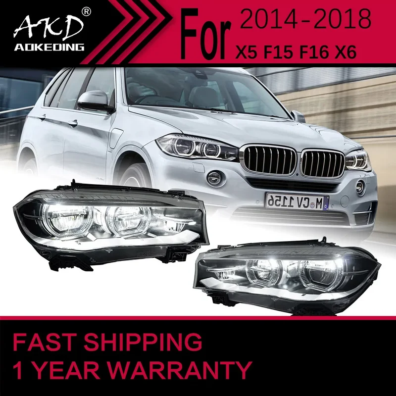 Phares LED BMW X5 F15 X6 F16 2014-2018 à lentille