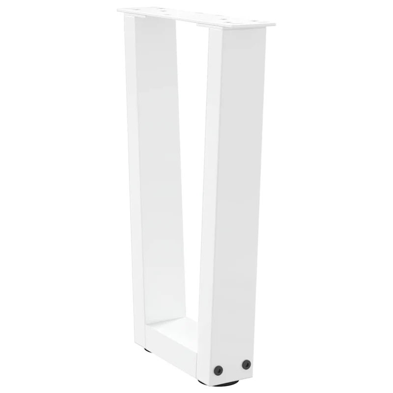 Lot de 2 pieds de table basse en forme de V réglables 28 x 43 cm en acier blanc 02_0056909