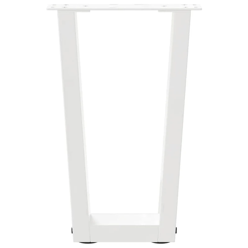 Lot de 2 pieds de table basse en forme de V réglables 28 x 43 cm en acier blanc 02_0056909