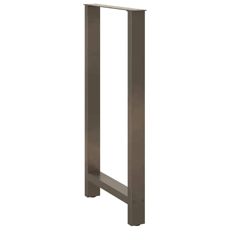 Lot de 2 pieds de table de bar en acier thermolaqué 60 x 110 cm robuste avec niveleurs réglables design moderne en acier naturel 02_0057599