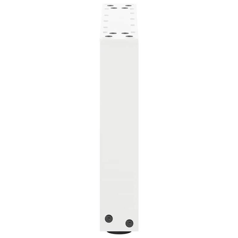 Lot de 2 pieds de table basse en U 30 x 30 cm fonctionnels modernes avec niveleurs en acier blanc 02_0057369