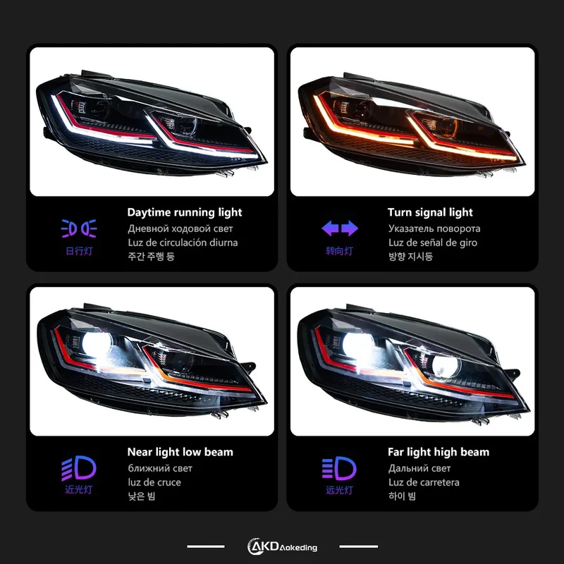 Phares LED VW Golf 7.5 2018-2020