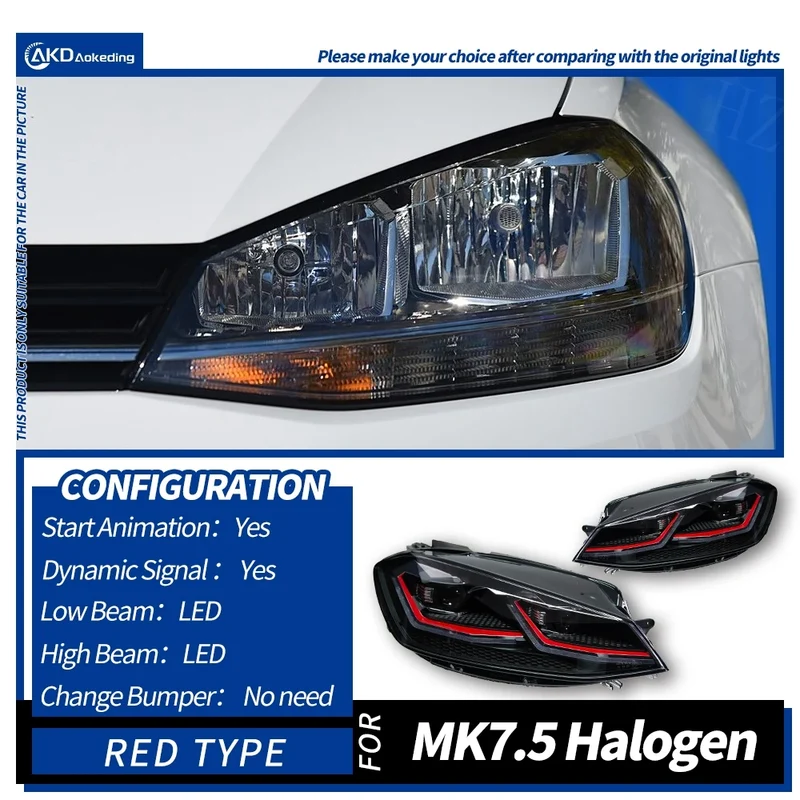 Phares LED VW Golf 7.5 2018-2020
