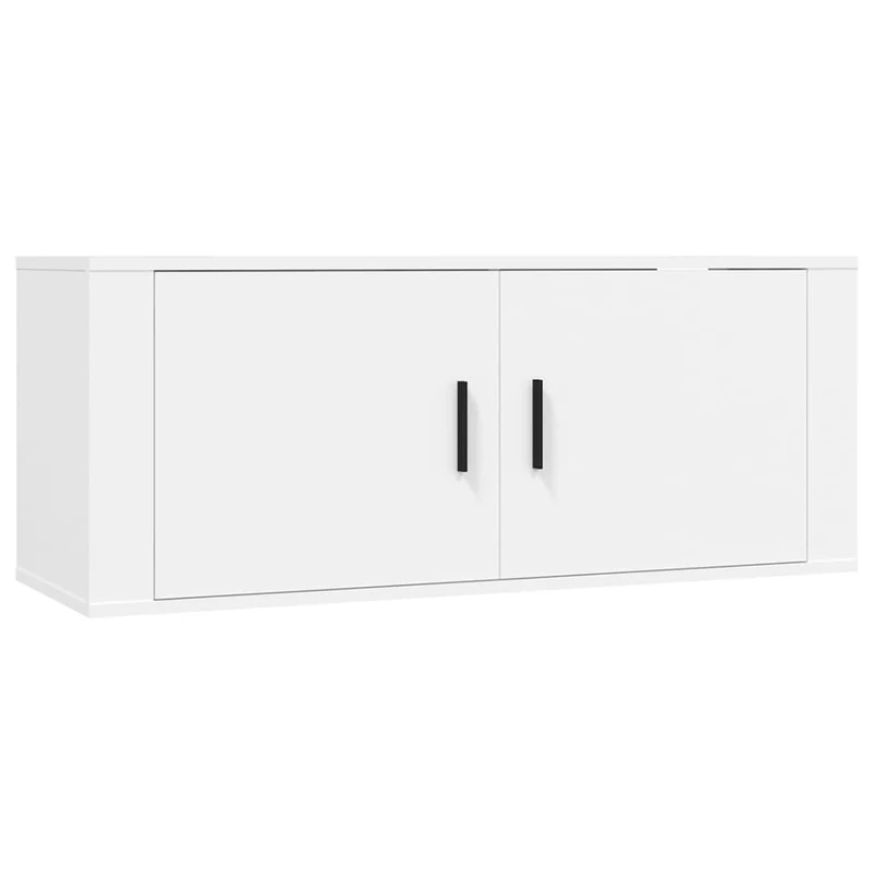 Ensemble de meubles armoire buffet TV télévision salon chambre séjour 6 pièces bois d'ingénierie blanc 02_0025006