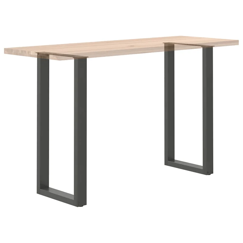 Lot de 2 pieds de table de bar en U 50 x 101 cm avec niveleurs réglables design moderne en acier anthracite 02_0057474