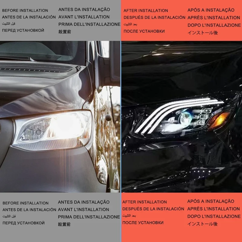 Phares LED Mercedes Sprinter W907 Style Maybach