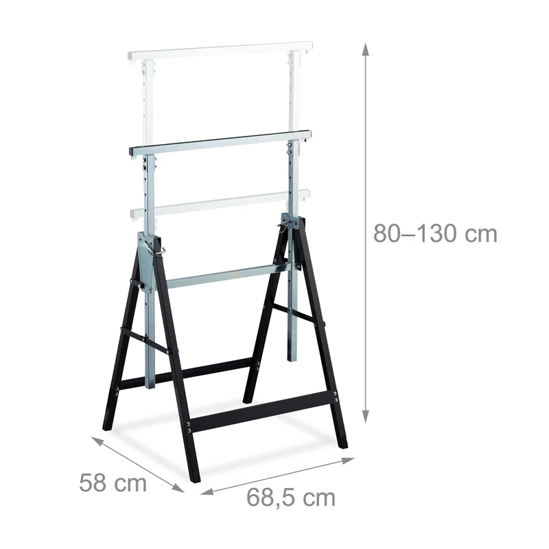 Set de 2 tréteaux télescopiques acier 200 kg 13_0002898